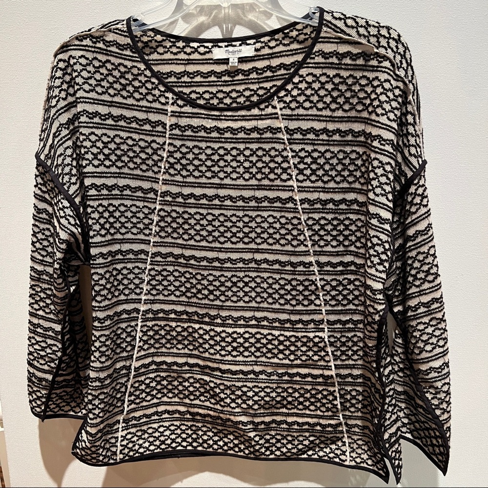 Madewell black and white top